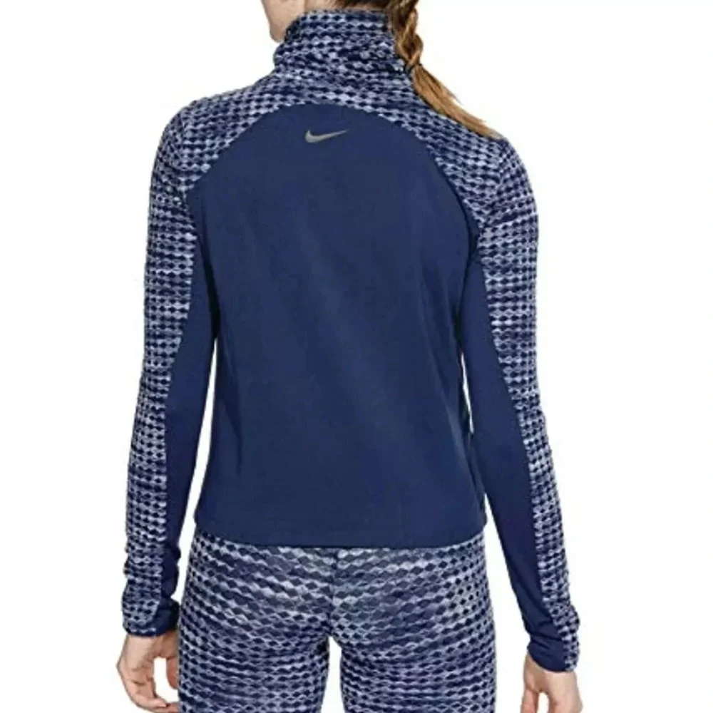 Nike Pro Hyperwarm Long Sleeve Turtleneck Navy‎ / Dusty Blue Women's Large
